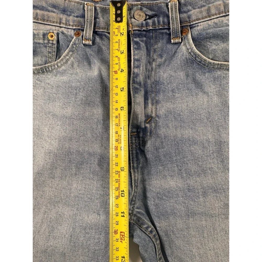 Levis 505 Jeans Mens 34x32 Blue Denim Straight Leg Medium Wash